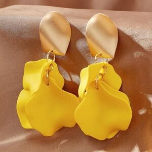 Yellow Gold Statement Earrings